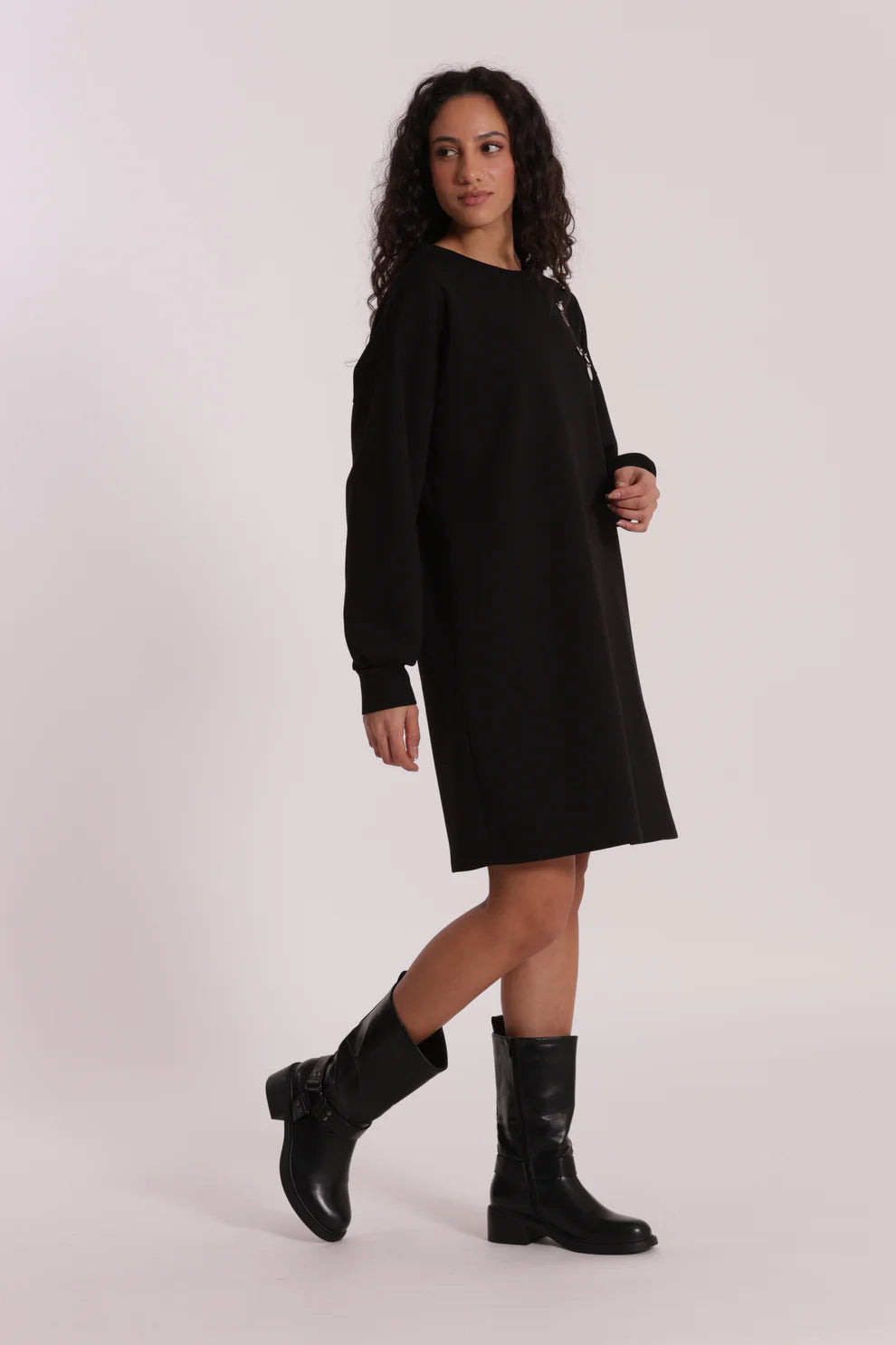 ABITO CORTO IN NEOPRENE CON PAILLETTES MIMI-MUA