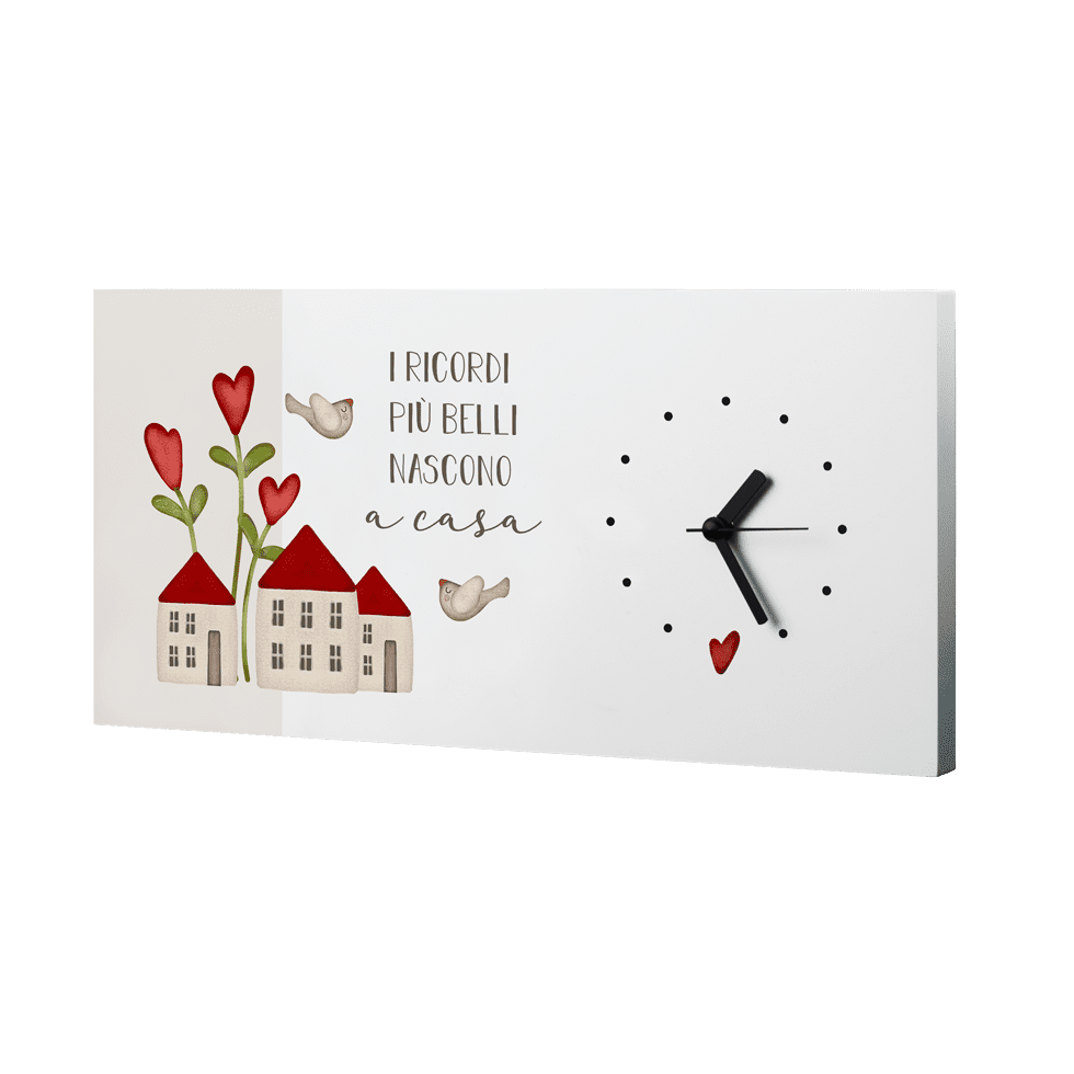 Orologio Rettangolare – I ricordi più belli nascono a casa