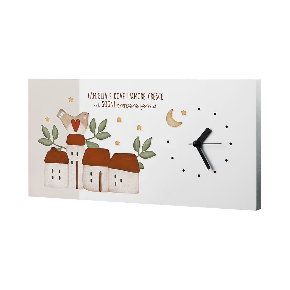 Orologio rettangolare – Famiglia è dove l’amore cresce e I sogni prendono forma