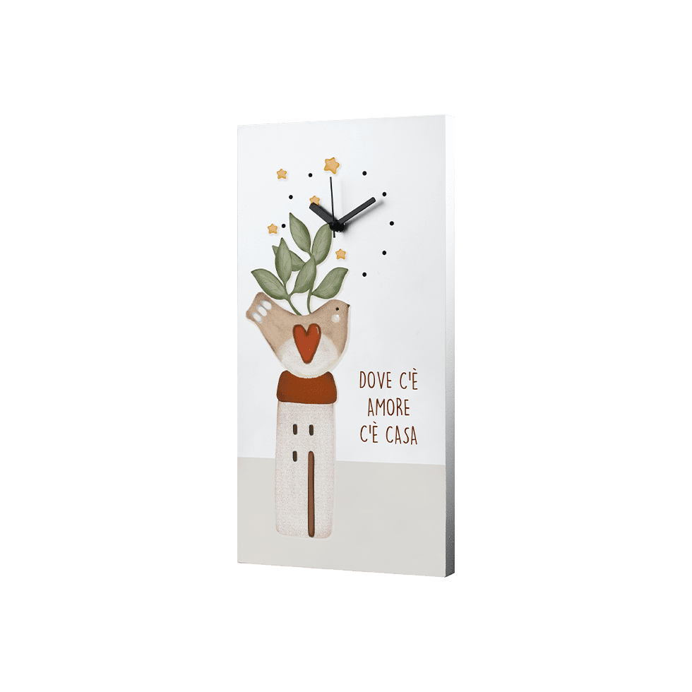 Orologio rettangolare – Dove c’è amore c’è casa