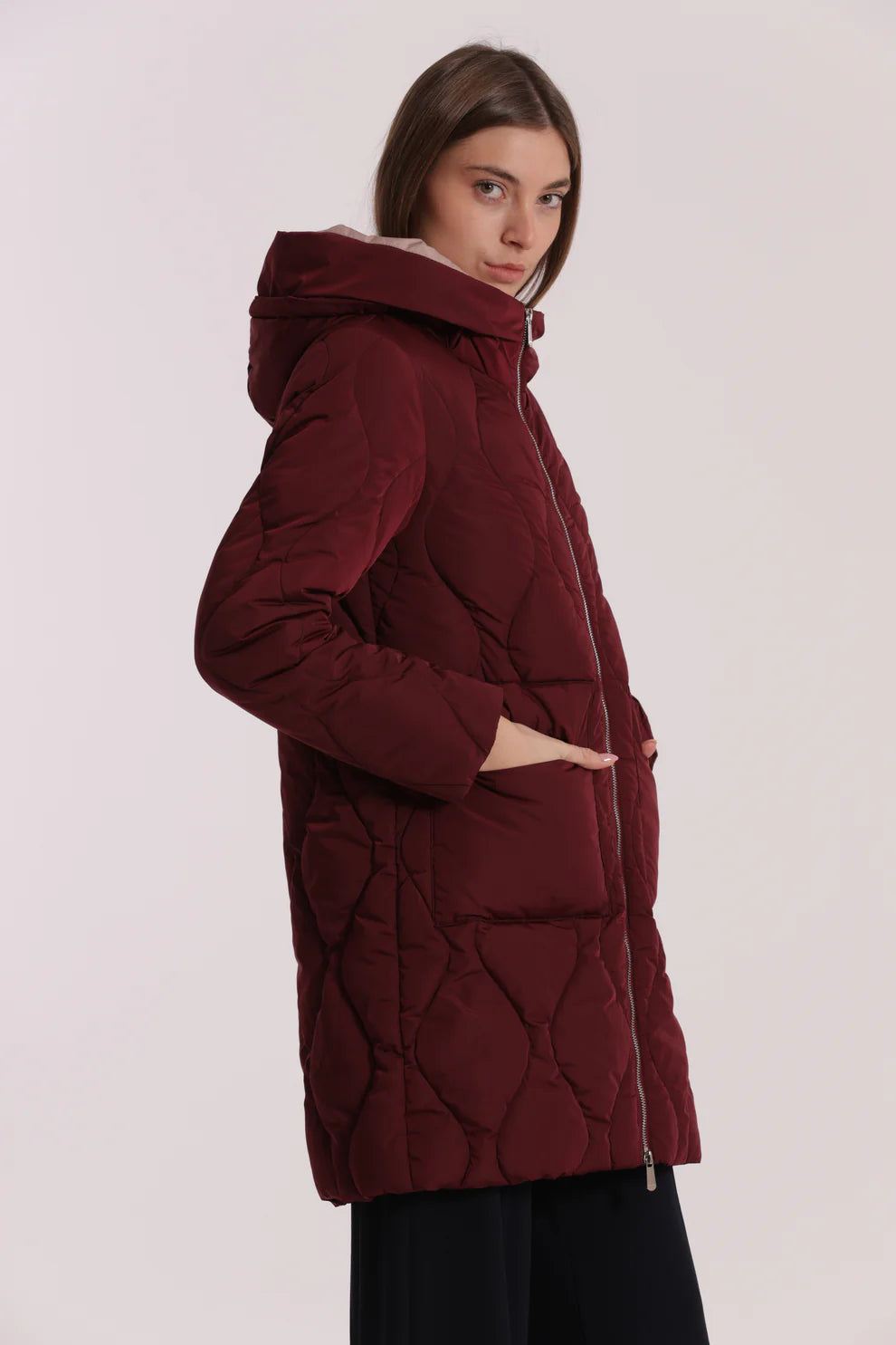 PIUMINO LUNGO CON TRAMA A ROMBI MIMI-MUA