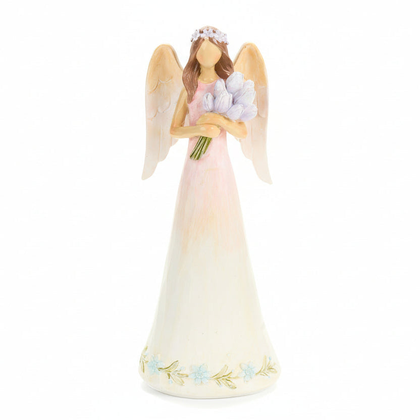 Angeli con fiori in resina Fiorirà - Nuvole di Stoffa