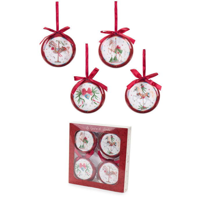 Set 4 pezzi medaglione di natale con scatola – La giostra di Amelie