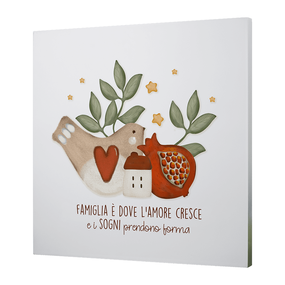 Quadro grande – Famiglia è dove l’amore cresce e I sogni prendono forma