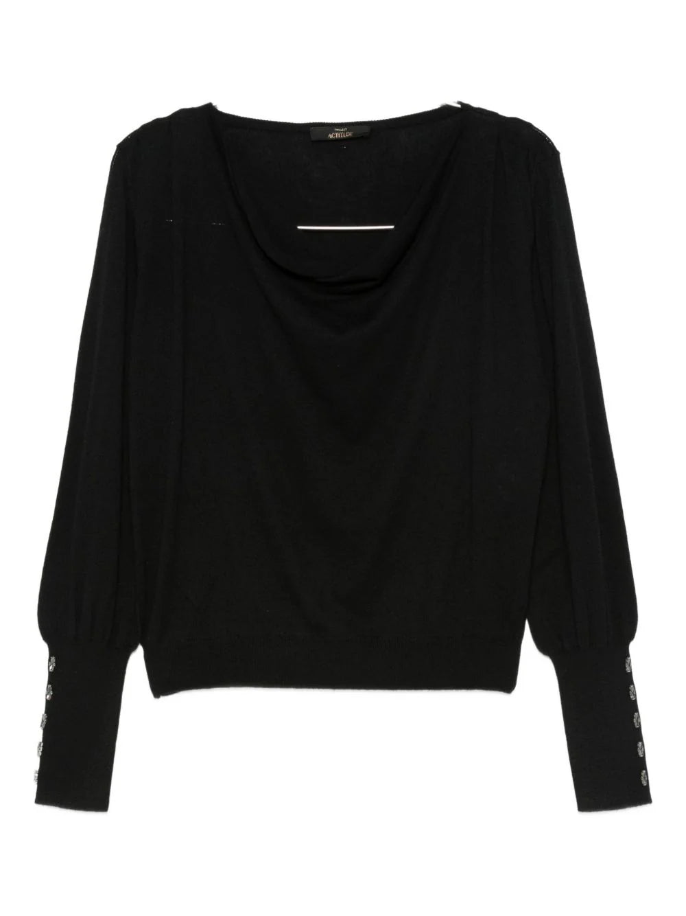 Maglia con drappeggio e ricami TWINSET