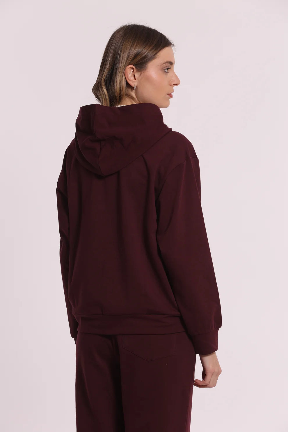 FELPA CON ZIP DETTAGLI TRAFORATI E STRASS MIMI-MUA