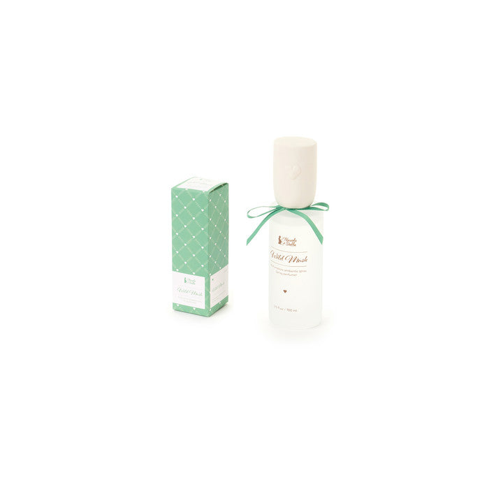Profumatore ambiente verde con tappo in ceramica Wild Musk - Nuvole di Stoffa