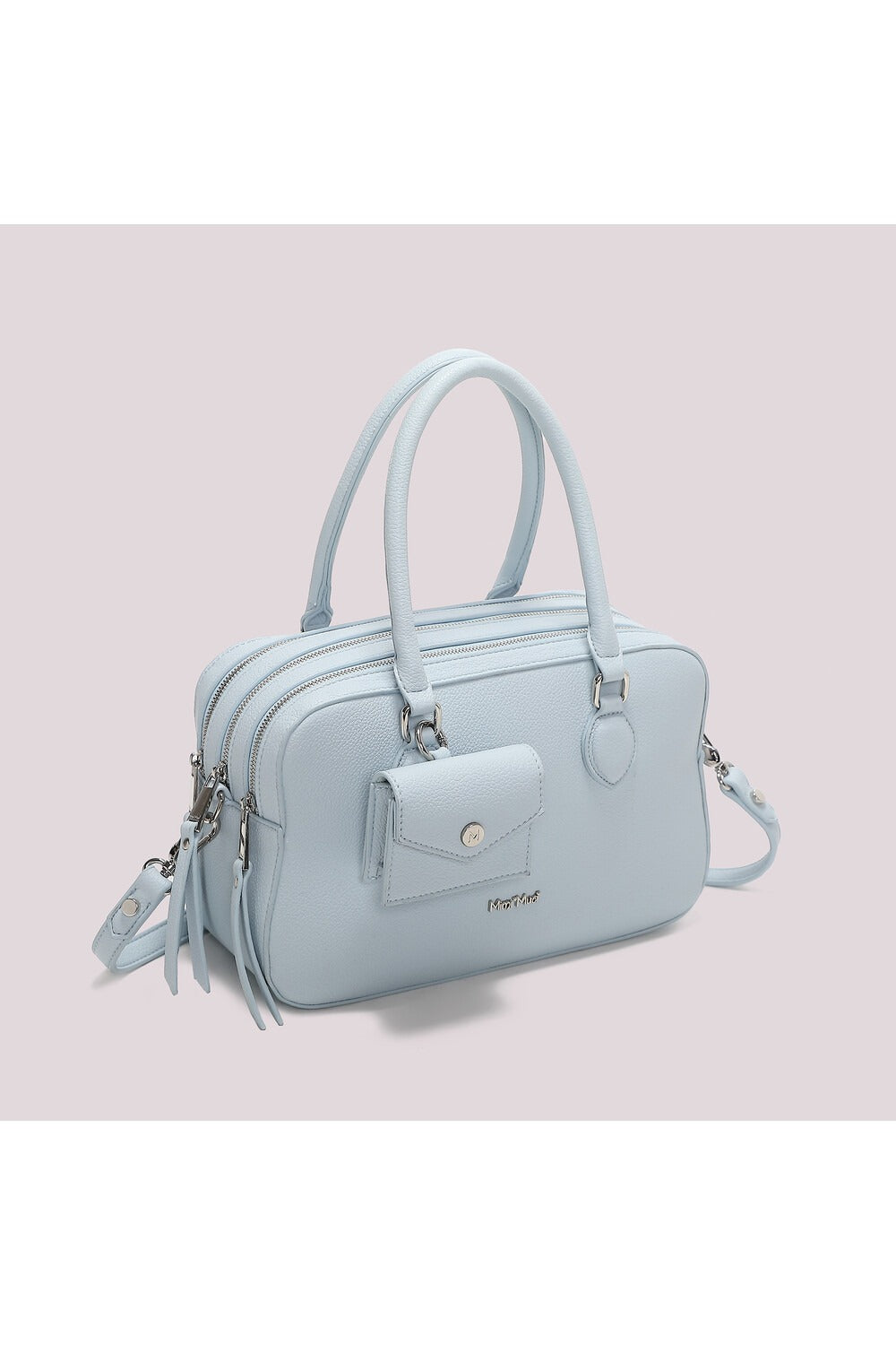 BORSA A SPALLA CON 3 ZIP E BORSINA IN MINIATURA MIMI-MUA