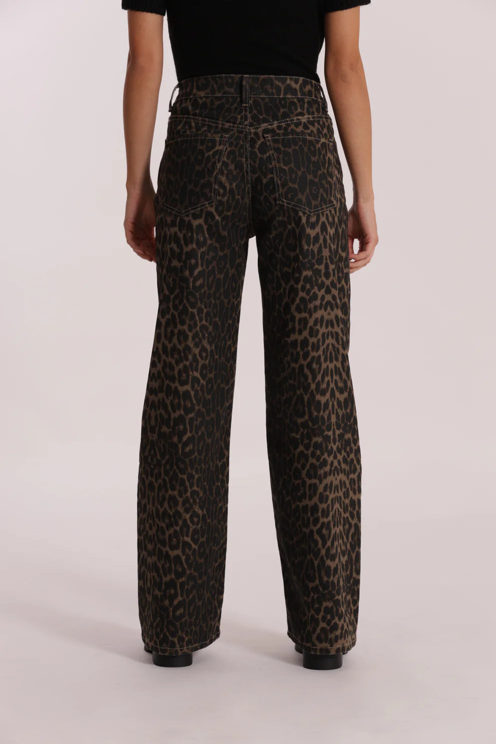 JEANS WIDE LEG LEOPARDATO MIMI-MUA