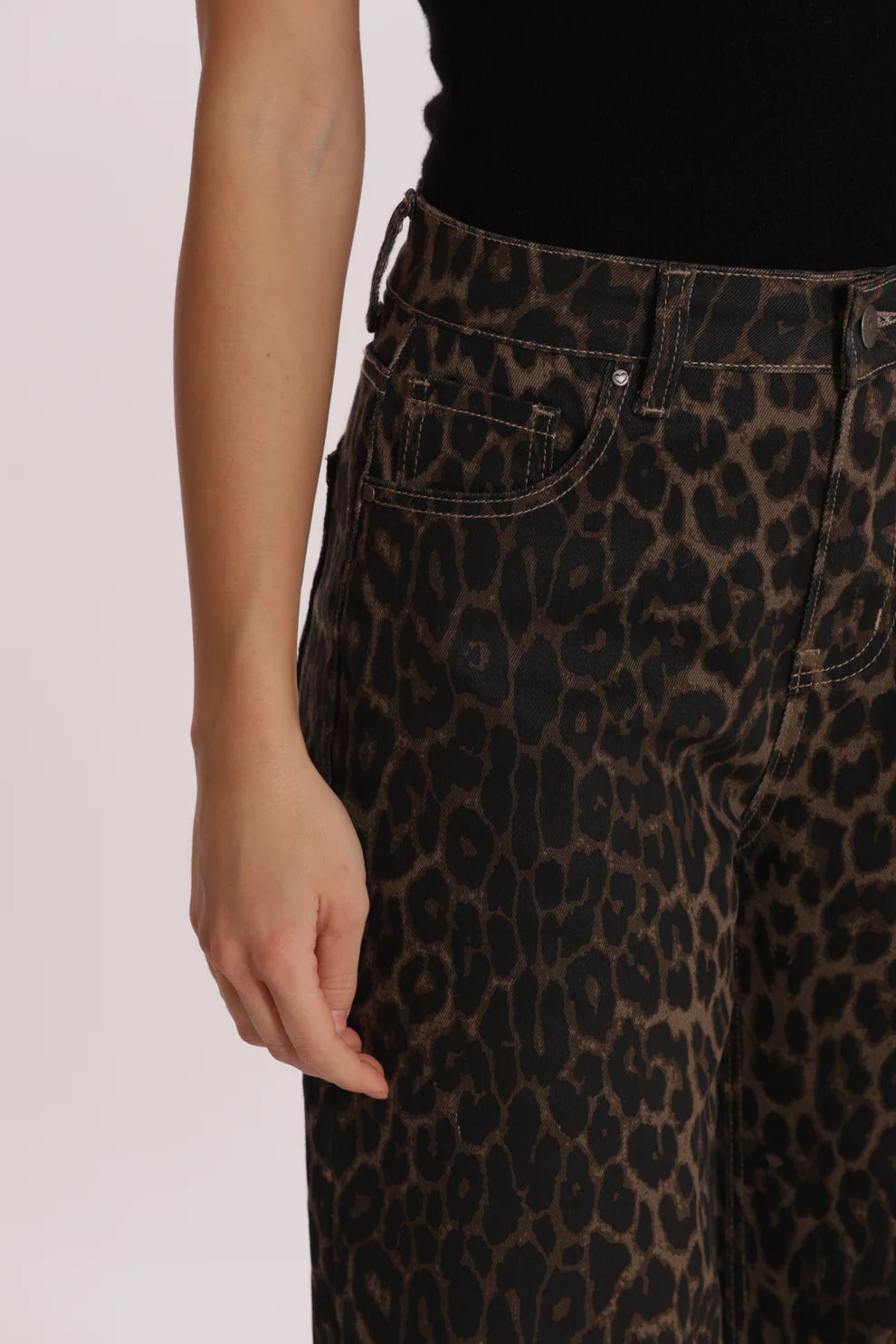 JEANS WIDE LEG LEOPARDATO MIMI-MUA