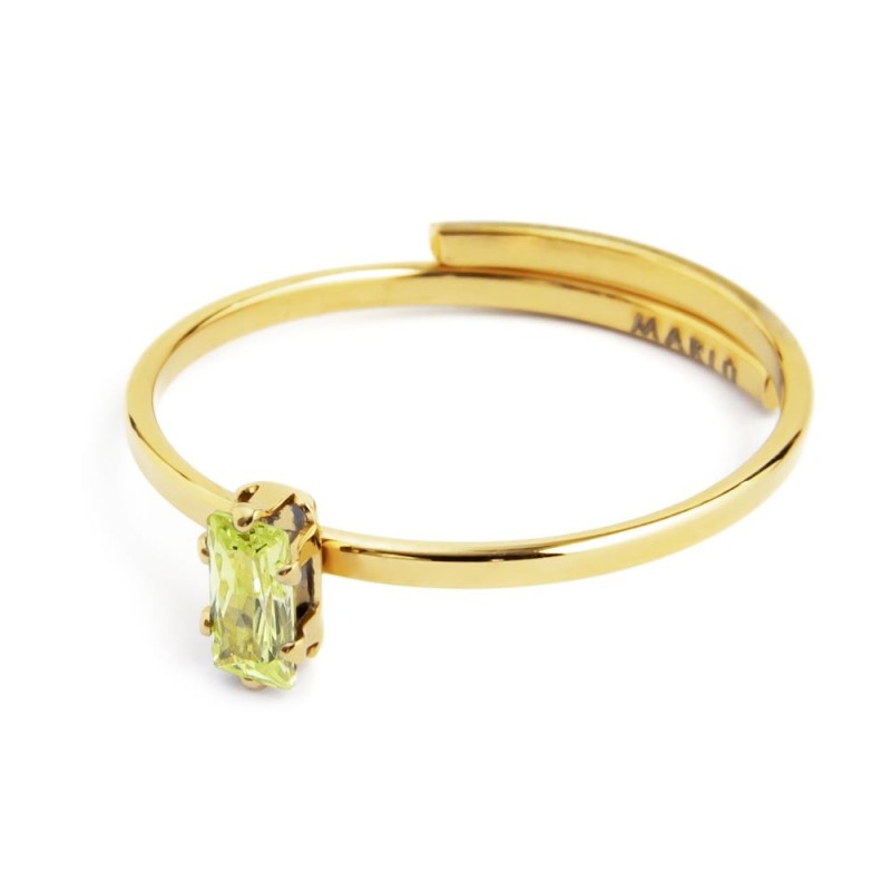 Anello con zircone baguette MARLU'