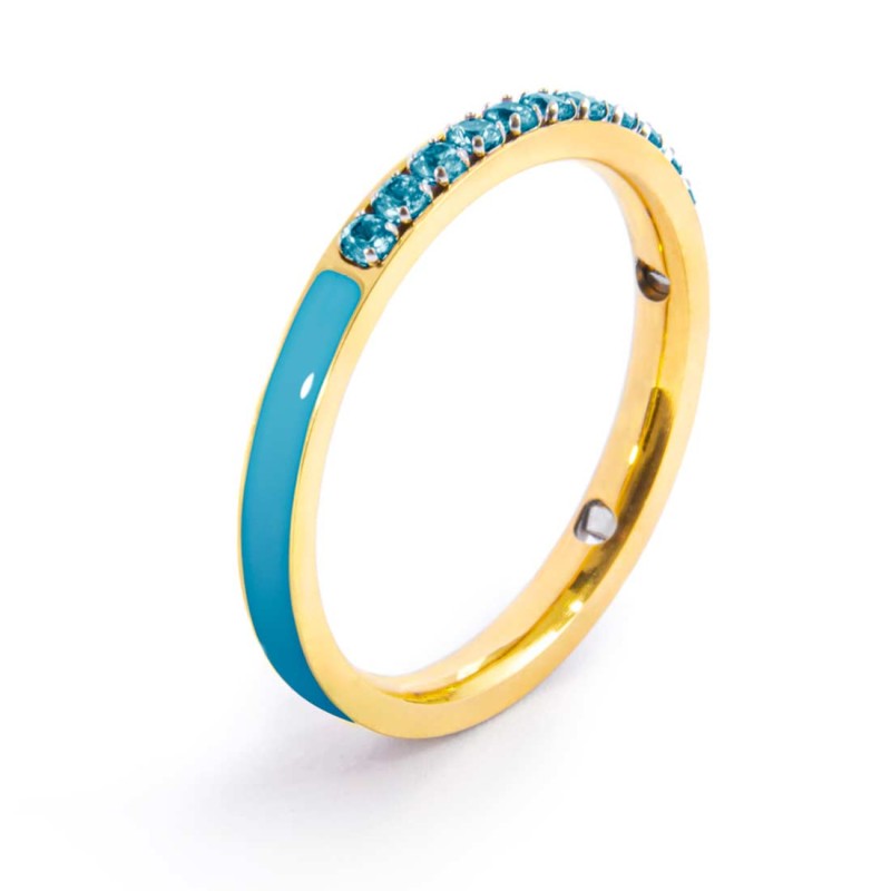 Anello con zirconi e smalto MARLU'