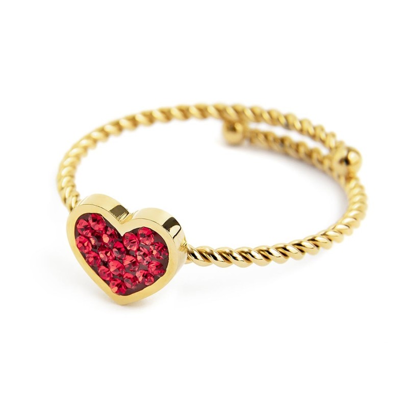 Anello cuore con cristalli MARLU'