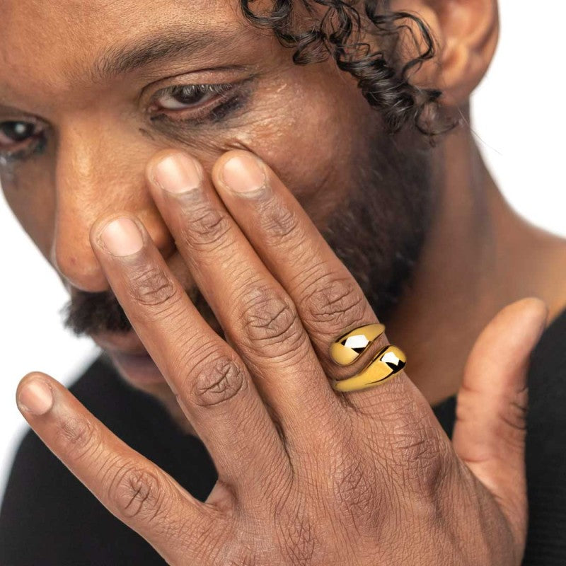 Anello doppia goccia bombato MARLU'