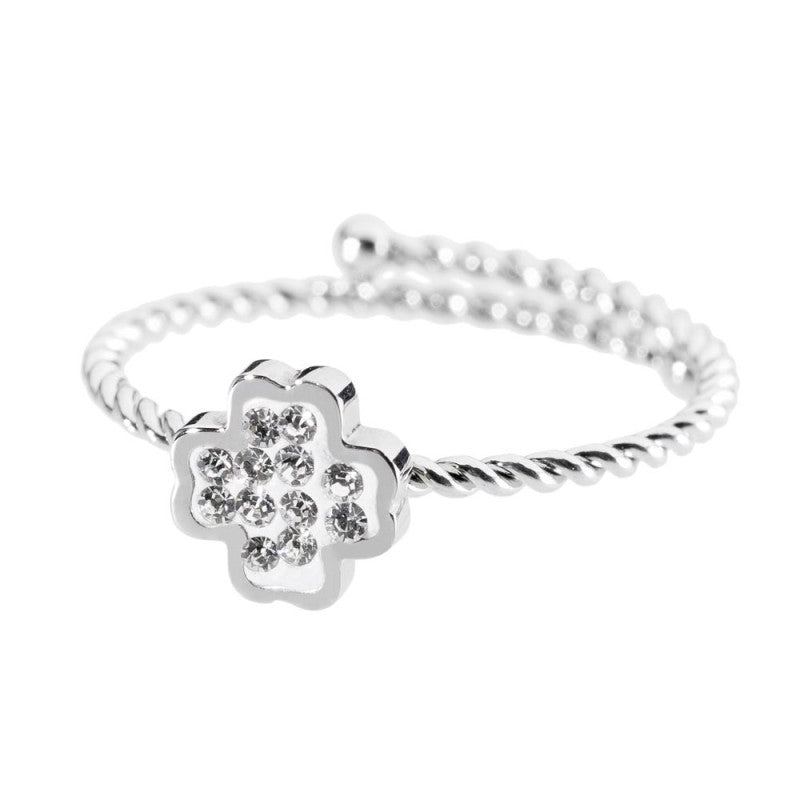 Anello quadrifoglio con cristalli MARLU'