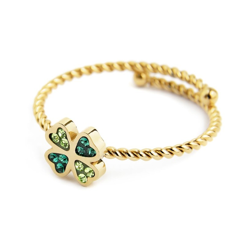 Anello quadrifoglio con cristalli MARLU'