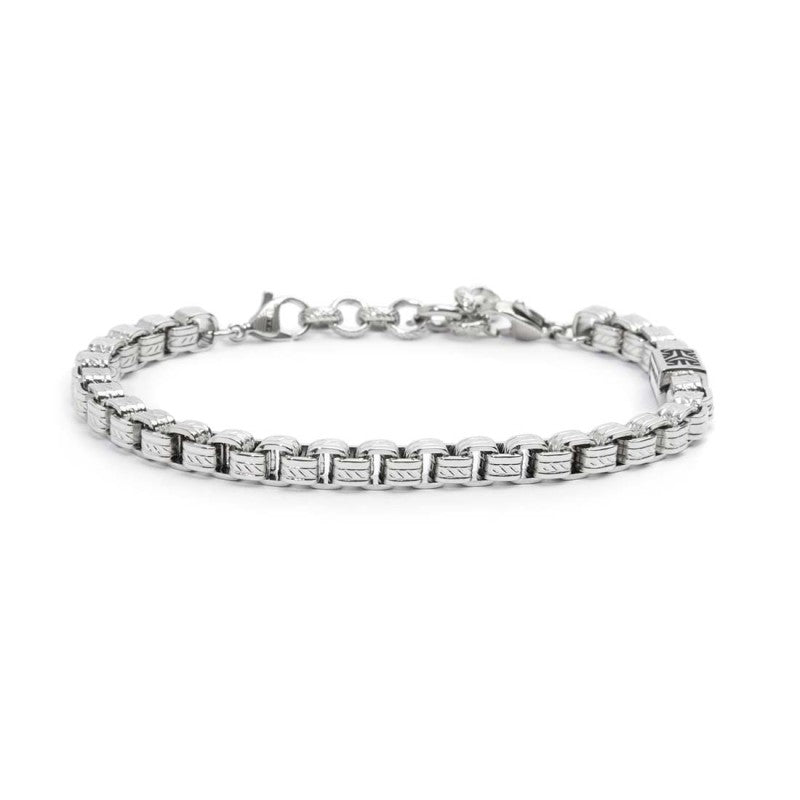 Bracciale catena box con trama Marlù