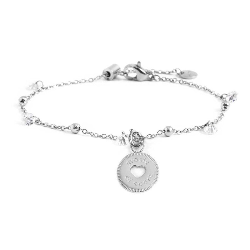 Bracciale con pendente grazie di cuore Marlù