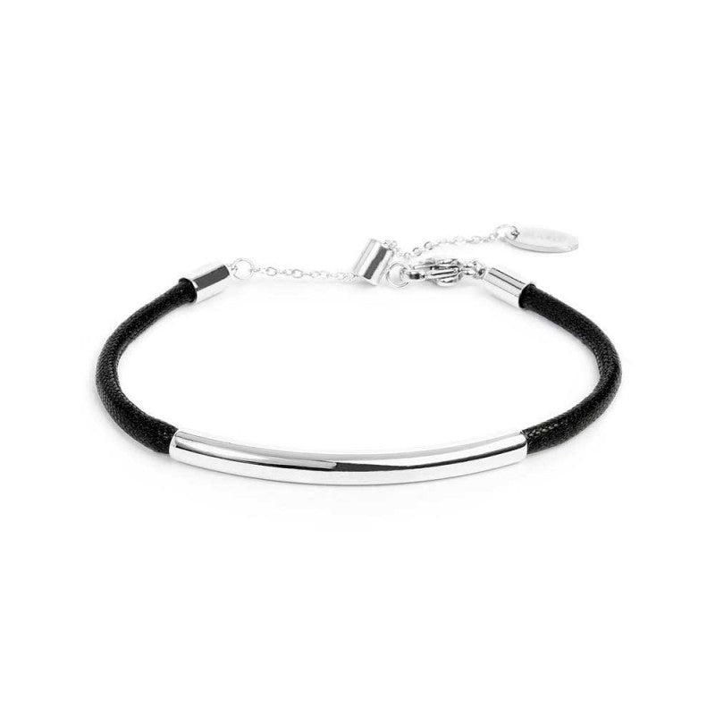 Bracciale triplo filo con cordino cerato con tubolare centrale Marlù