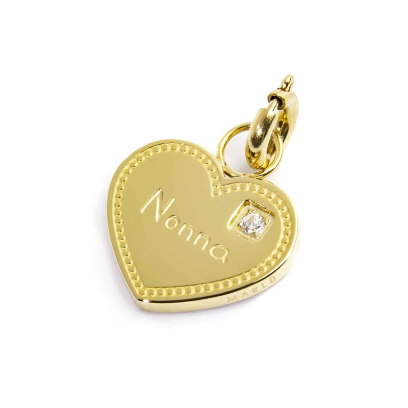 Charm cuore nonna con zircone MARLU'