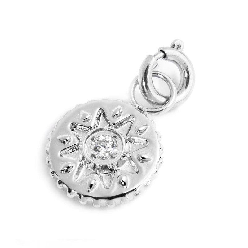 Charm medaglietta sole e cristalli MARLU'