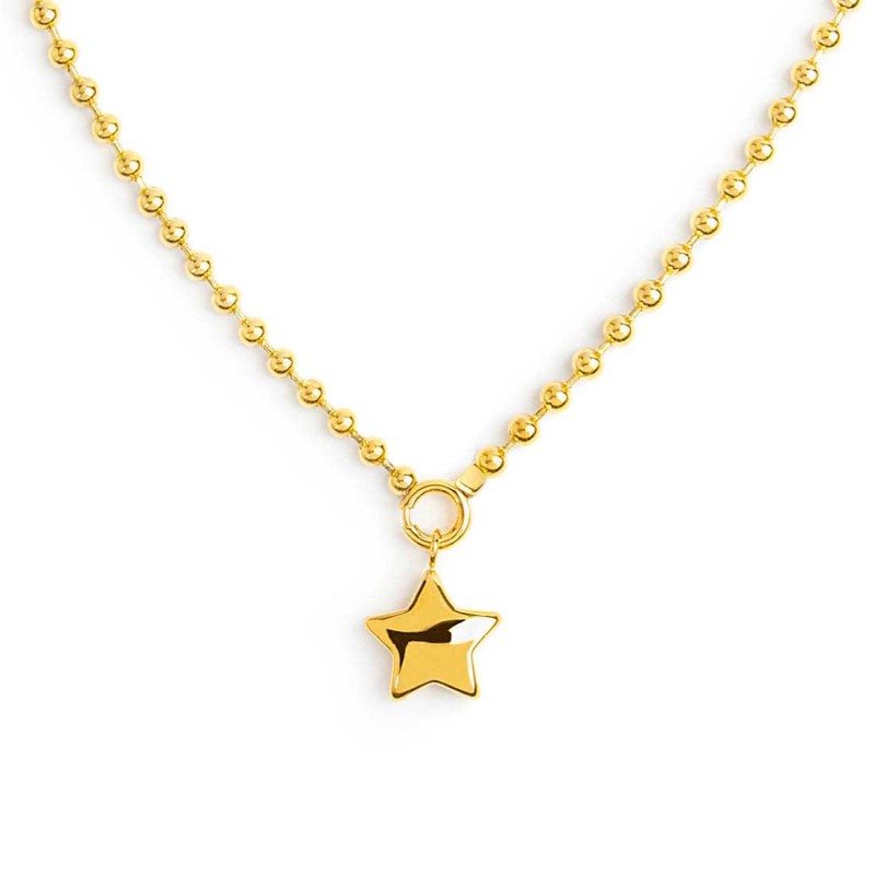 Collana catena a sfere con stella Marlù