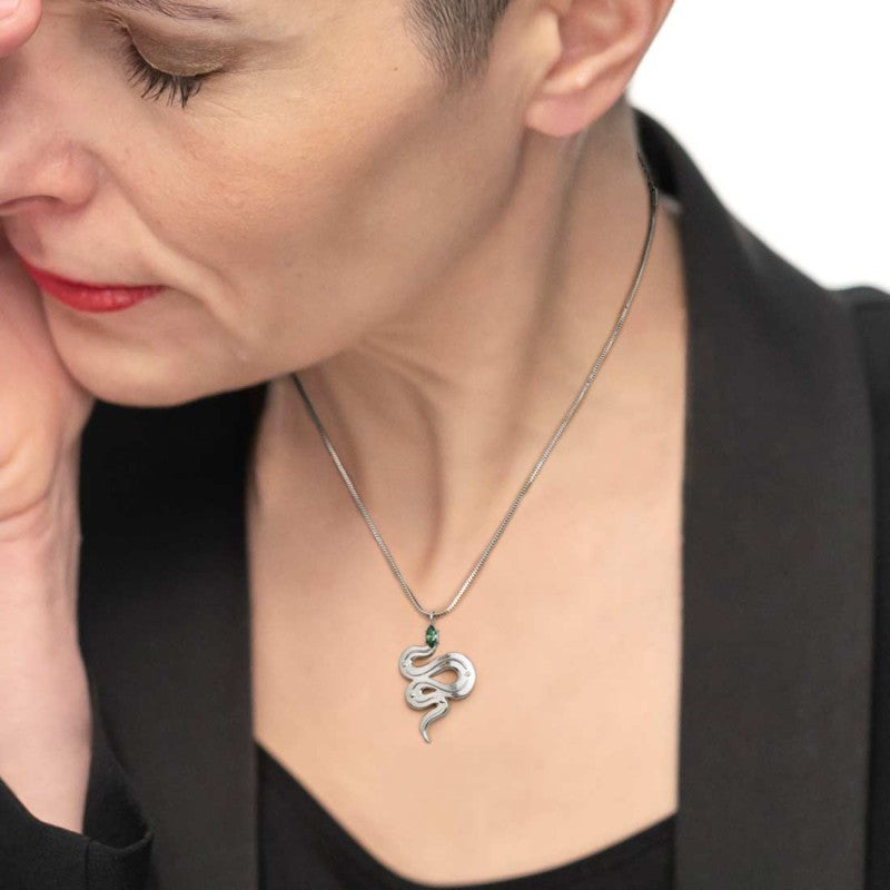 Collana catena snake quadrata con serpente pendente Marlù