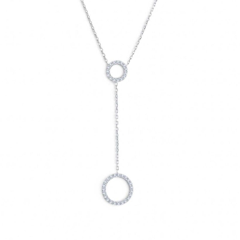 Collana cerchi con zirconi bianchi Marlù