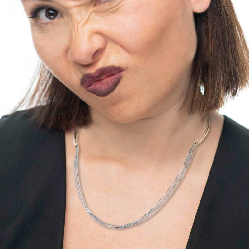 Collana con catena snake centrale Marlù