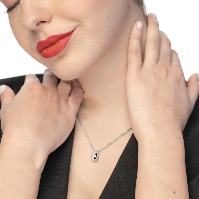 Collana con centrale a forma di goccia Marlù
