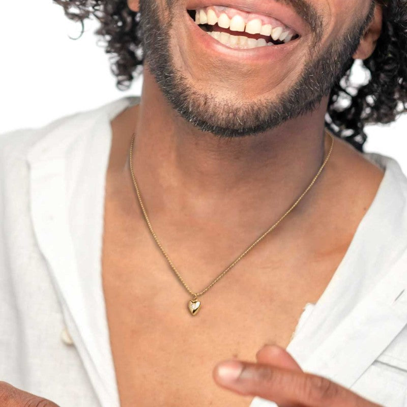 Collana con cuore centrale con zircone Marlu