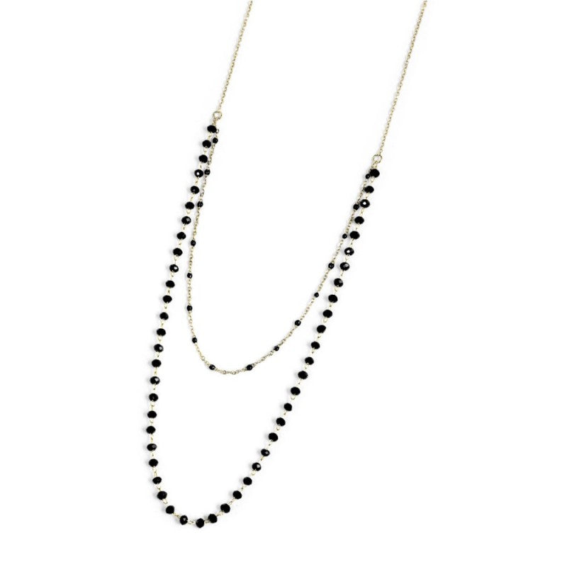 Collana cristalli sfaccettati doppia Marlù