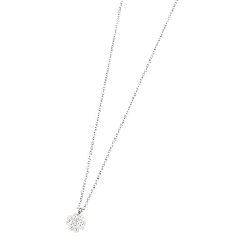 Collana quadrifoglio con cristalli Marlù