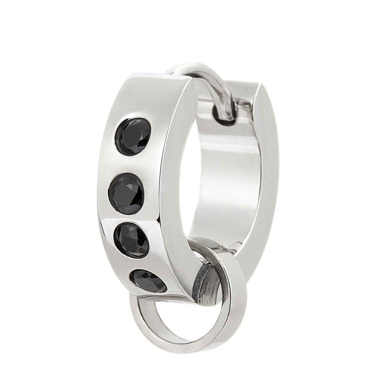 Orecchino a cerchio svaroschi 14mm con anello per charm Marlù
