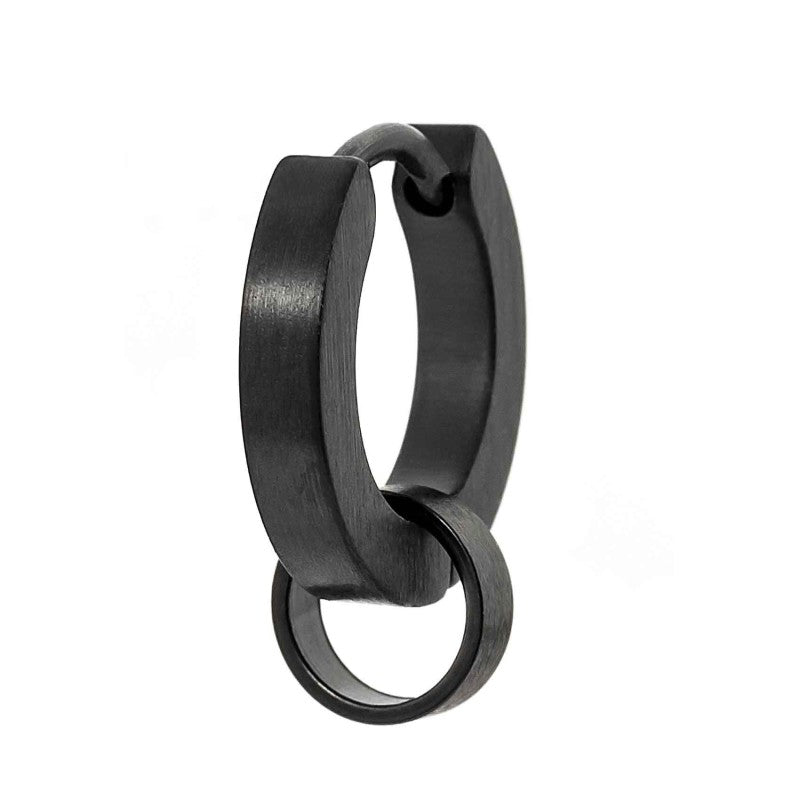 Orecchino a cerchio squadrato 14mm con anello per charm Marlù