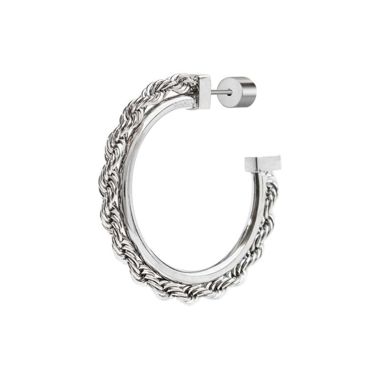 Orecchino a cerchio con catena a corda MARLU'