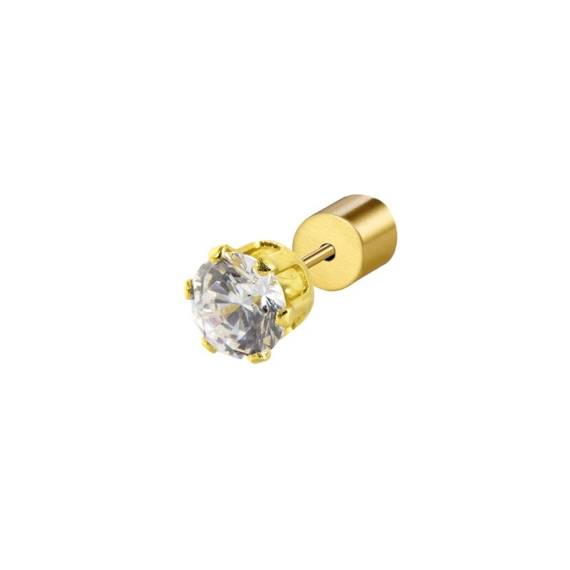 Orecchino a lobo con zircone 5mm Marlù