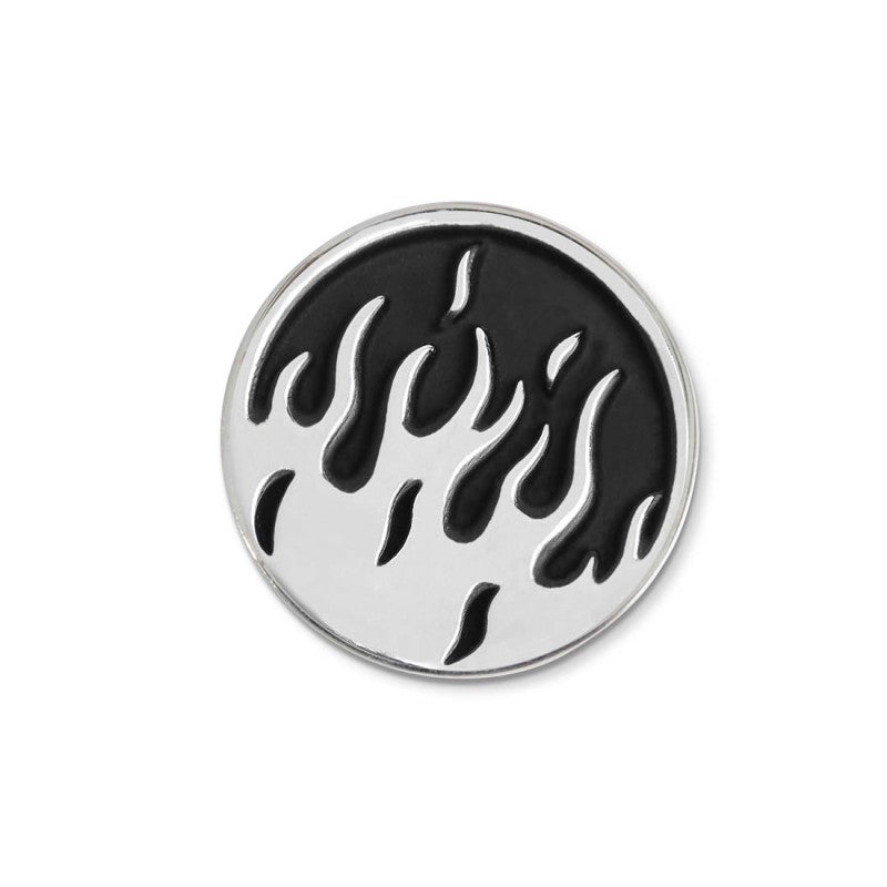 Piastrina tonda fiamme changy