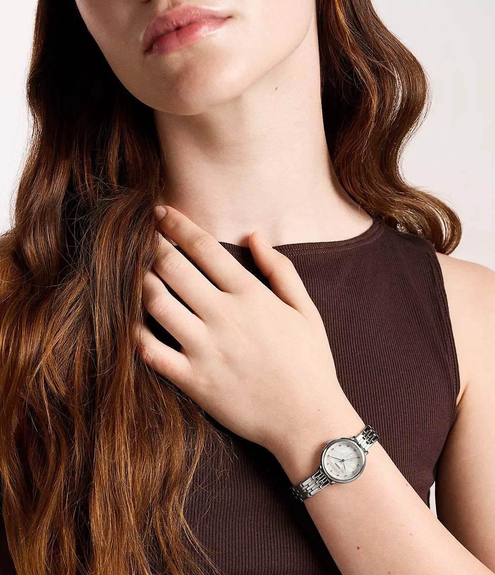 Orologio Heidi 26 mm a tre sfere con bracciale in acciaio Fossil