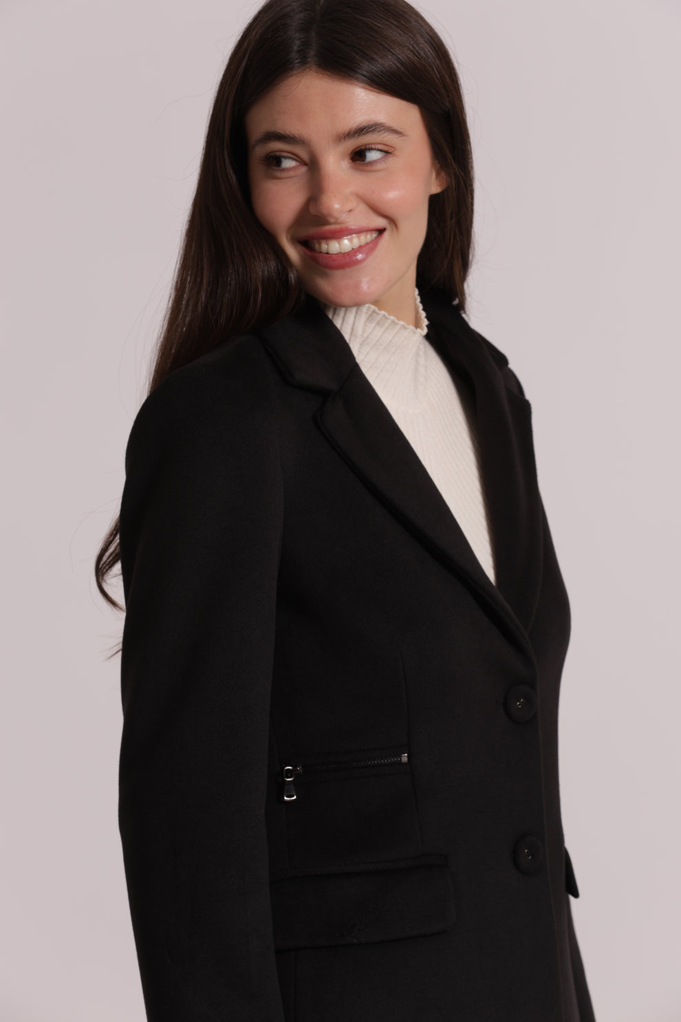 CAPPOTTO BARONETTO CON DETTAGLIO ZIP MIMI-MUA