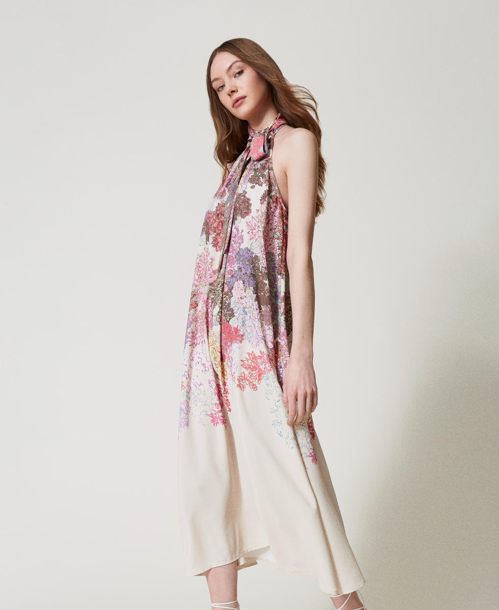 Abito lungo halter MYFO a fiori Twinset