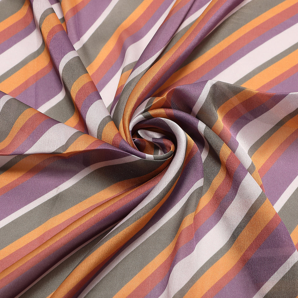 FOULARD CON RIGHE DIAGONALI (90X90 cm) MIMI-MUA