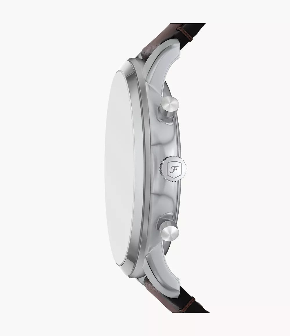 Cronografo Neutra 44 mm con cinturino in pelle marrone Fossil