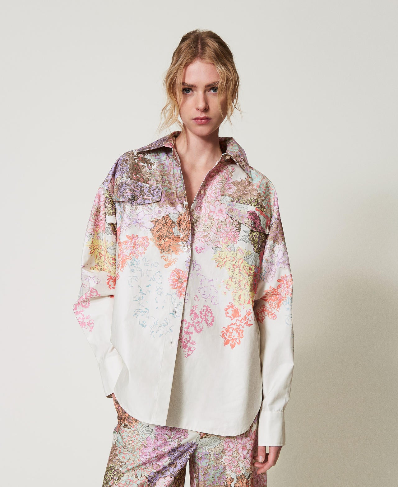 Camicia con stampa a fiori TWINSET