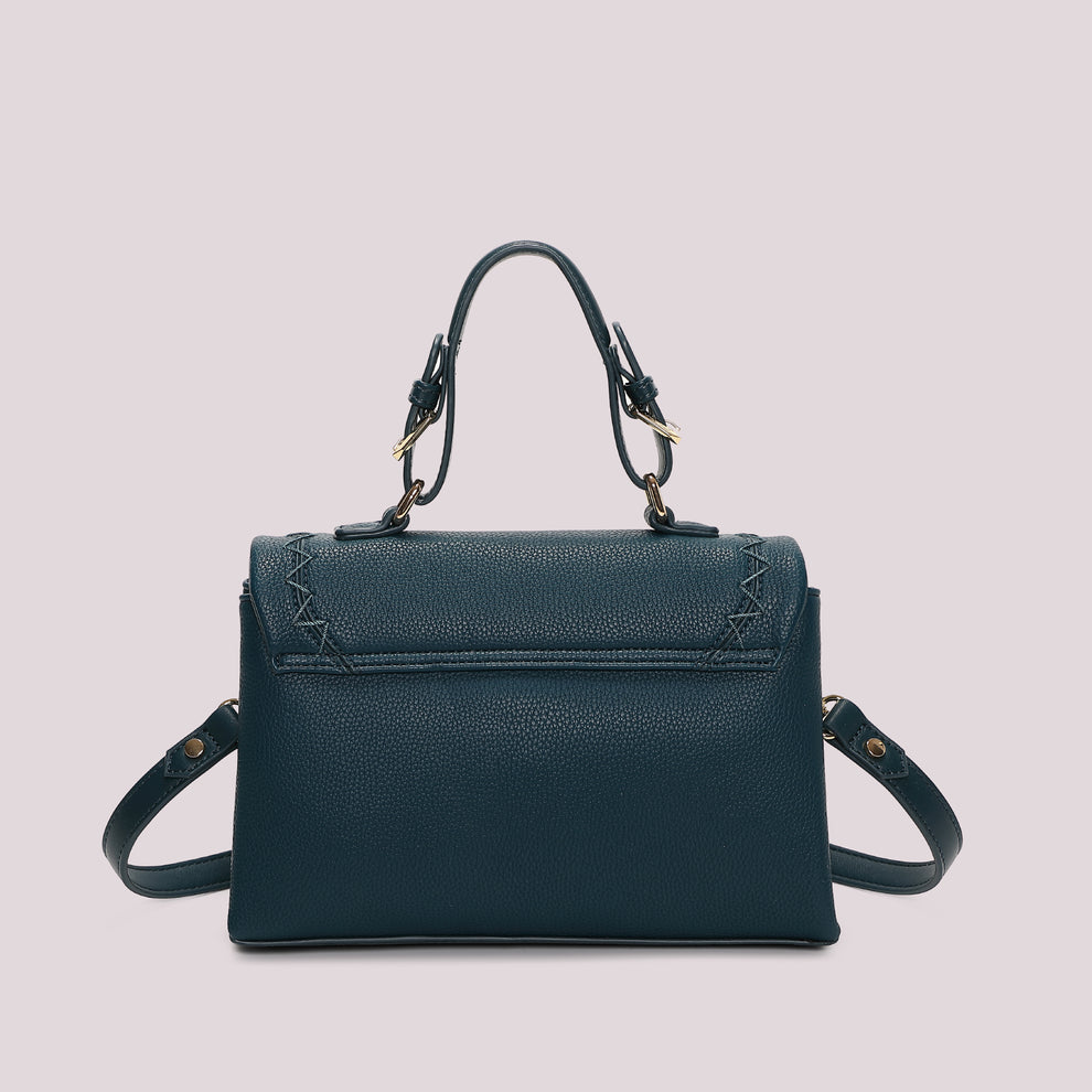 BORSA A MANO CON CUCITURE A VISTA MIMI-MUA