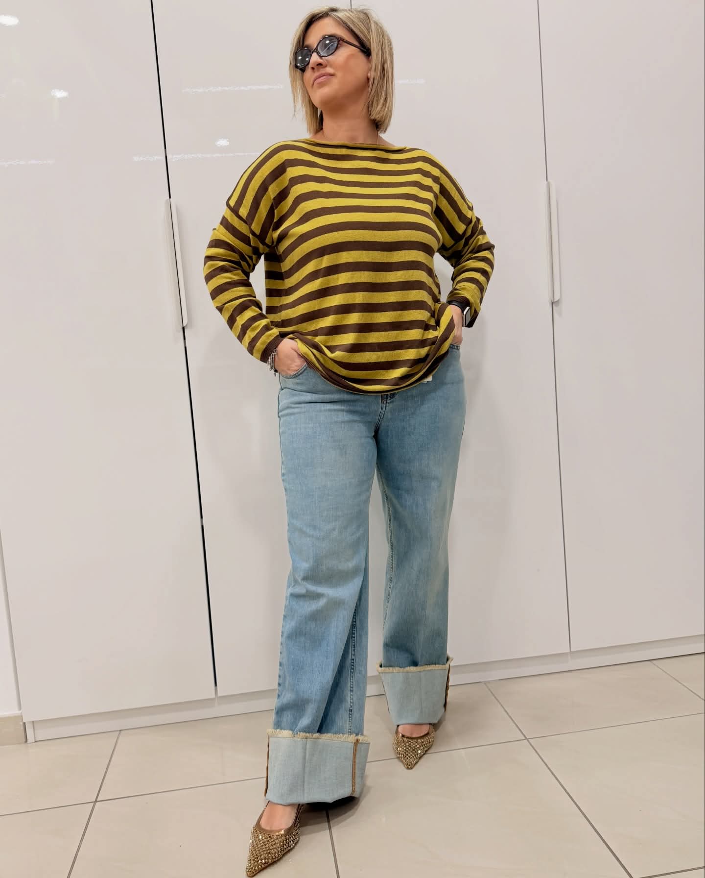 Jeans con risvolto Dejavu