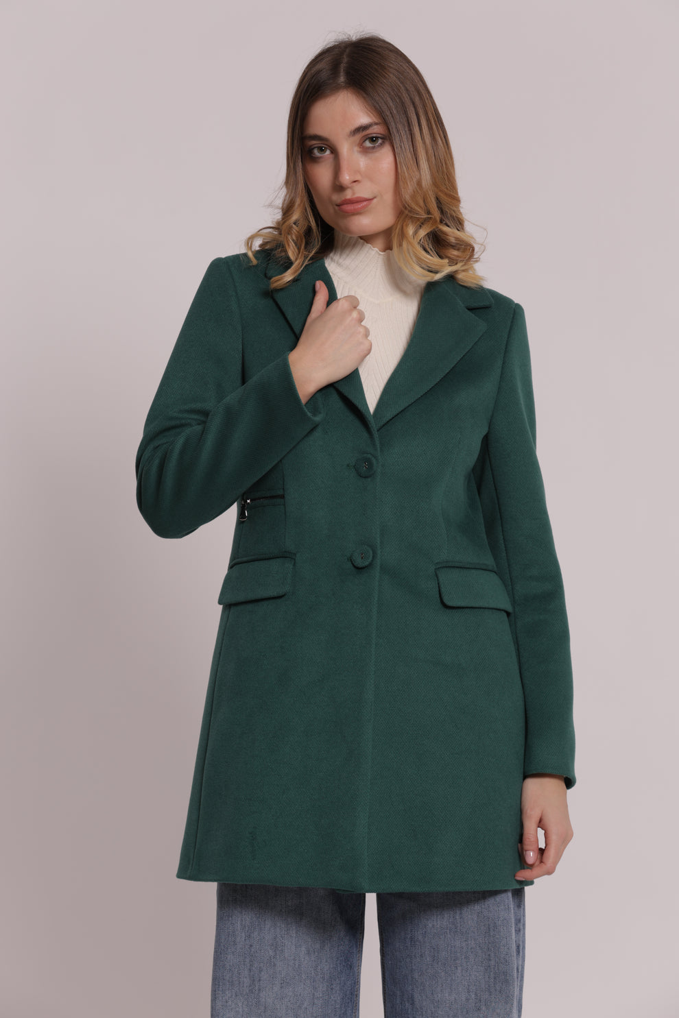 CAPPOTTO BARONETTO CON DETTAGLIO ZIP MIMI-MUA