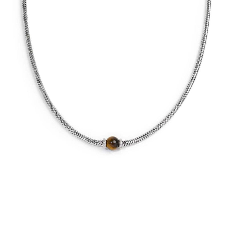 Collana catena snake con sfera centrale Marlù