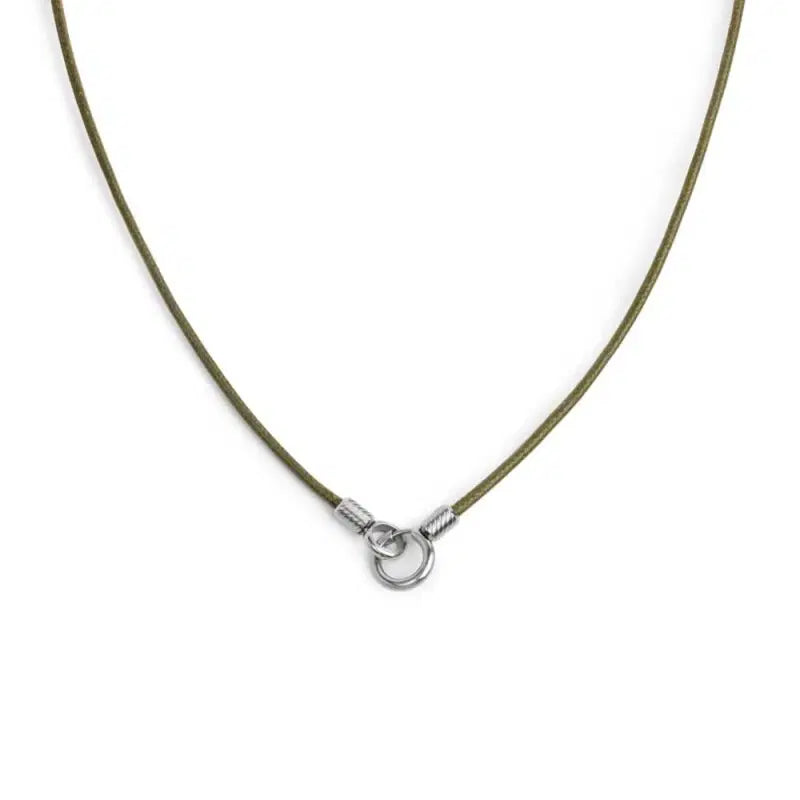 Collana cordino cerato con anello centrale Marlù