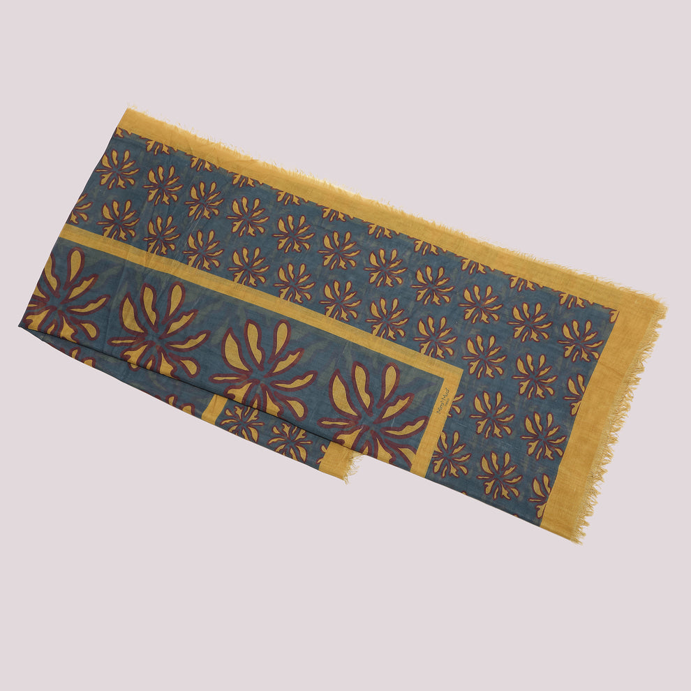 FOULARD FLOWER BOTTOM (135X135 cm) MIMI-MUA